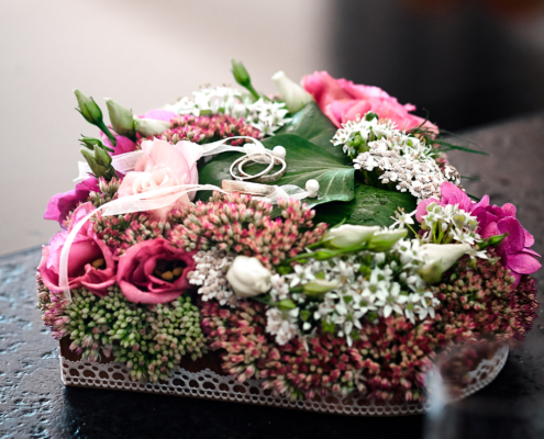 Blumengesteck für Hochzeit